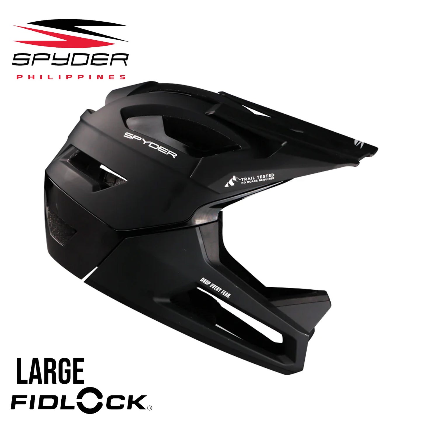 Spyder Airframe MTB Full Face Fidlock Bike Helmet - Matte Black