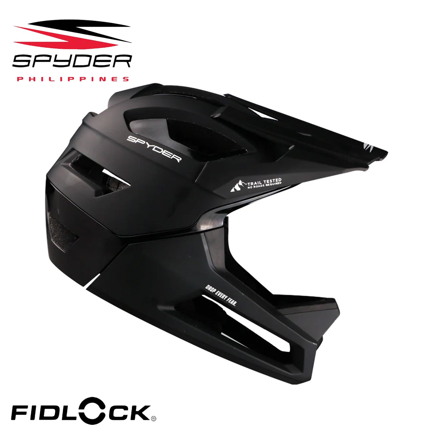 Spyder Airframe MTB Full Face Fidlock Bike Helmet - Matte Black