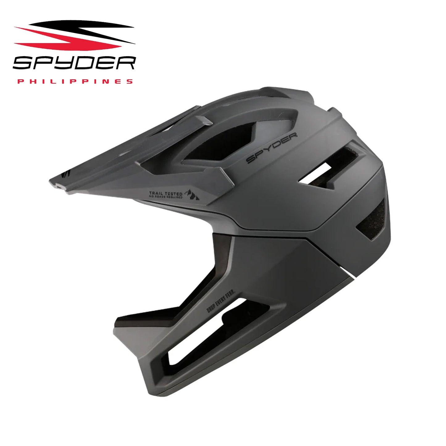 Spyder Airframe MTB Full Face Fidlock Bike Helmet - Titanium Grey