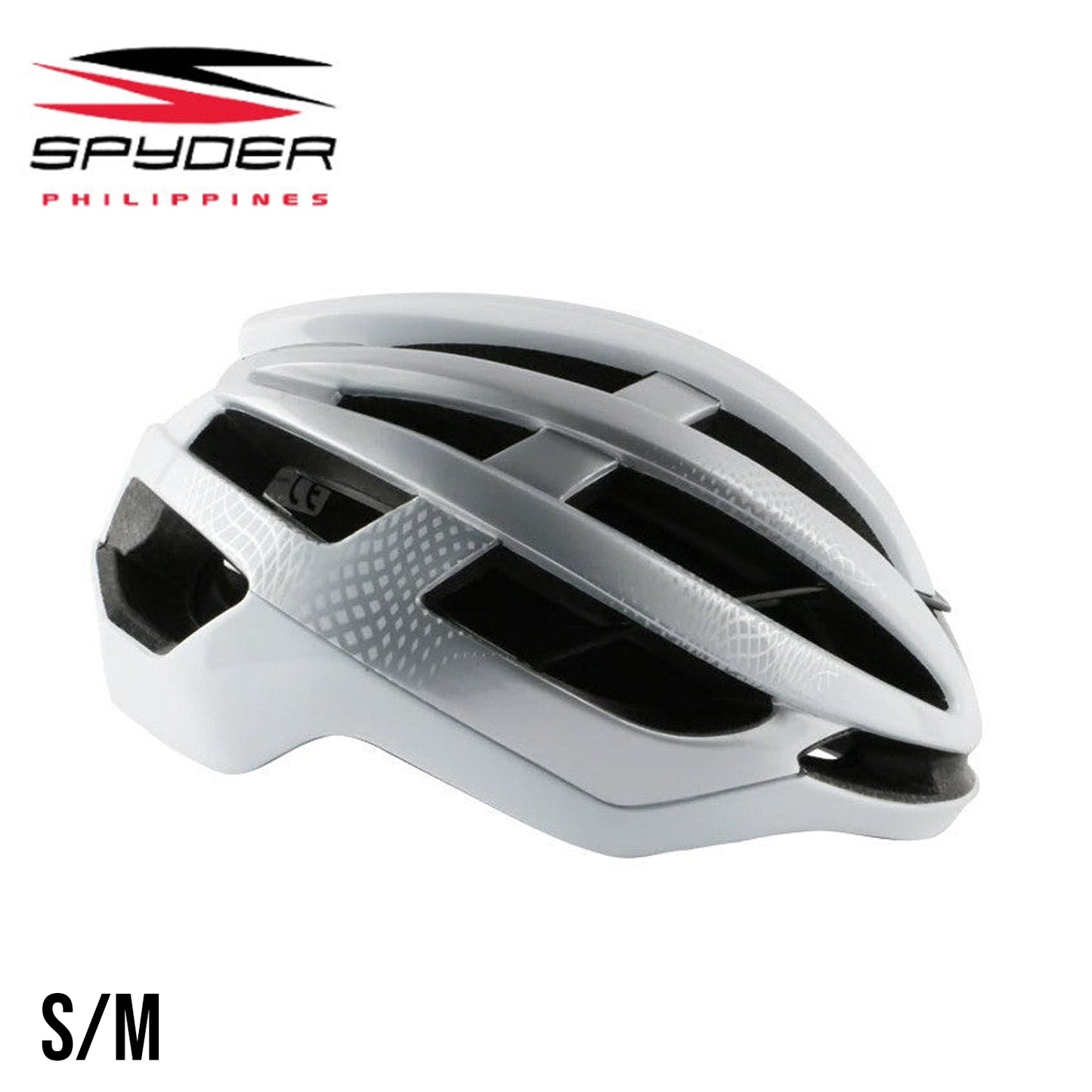 Spyder CARVE Road Bike Helmet Lightweight - Gloss White / Silver