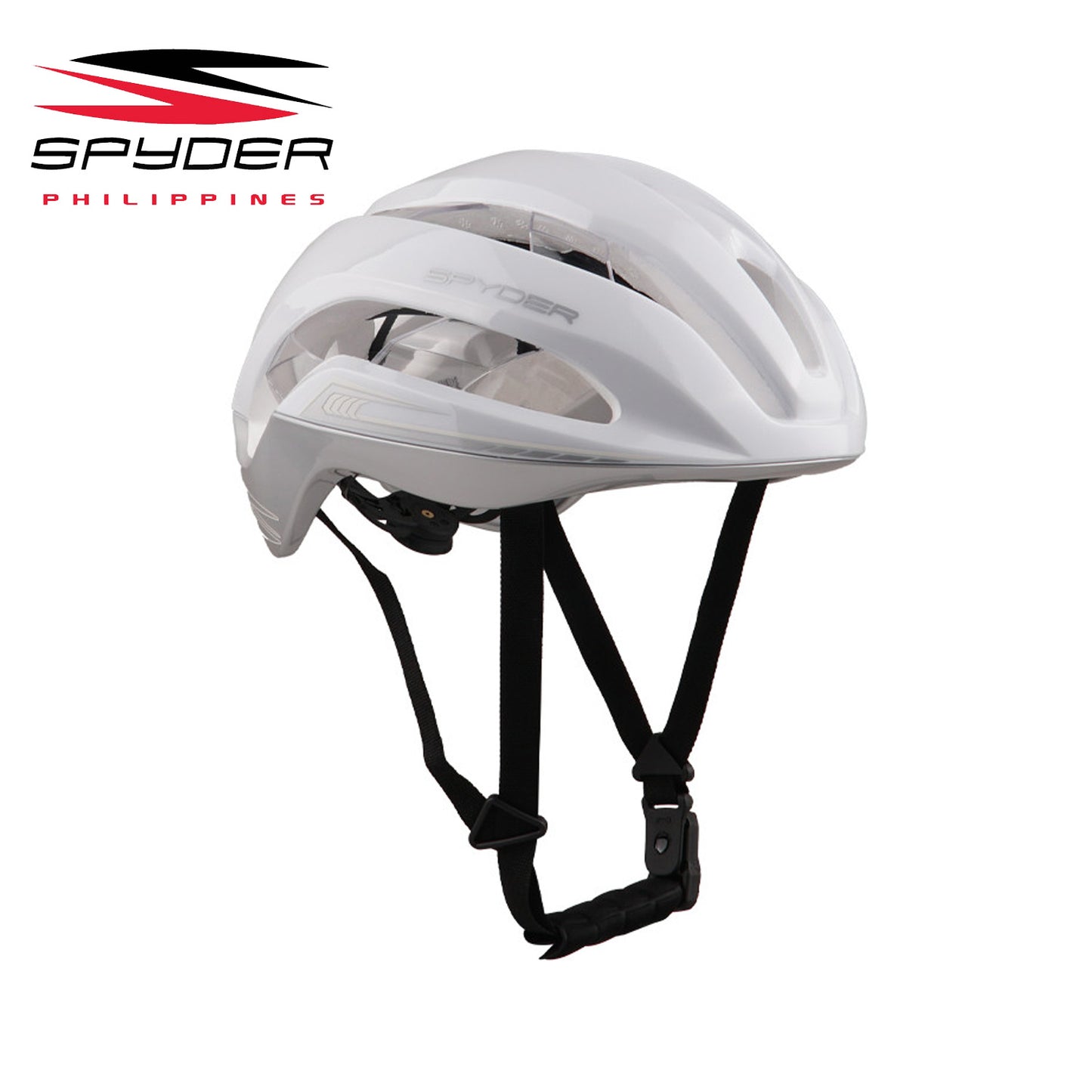 Spyder Fizix Road Bike Helmet with MagLock Ultra-Lightweight - White/Silver