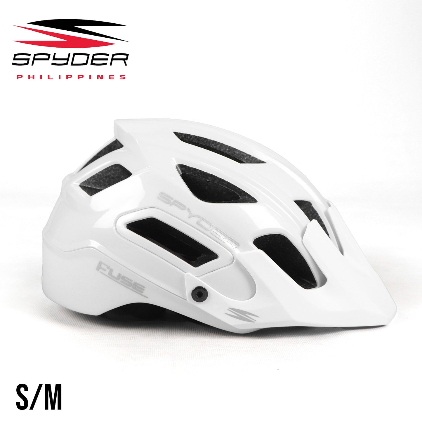 Spyder FUSE All-Mountain / Trail MTB Helmet - Pearl White