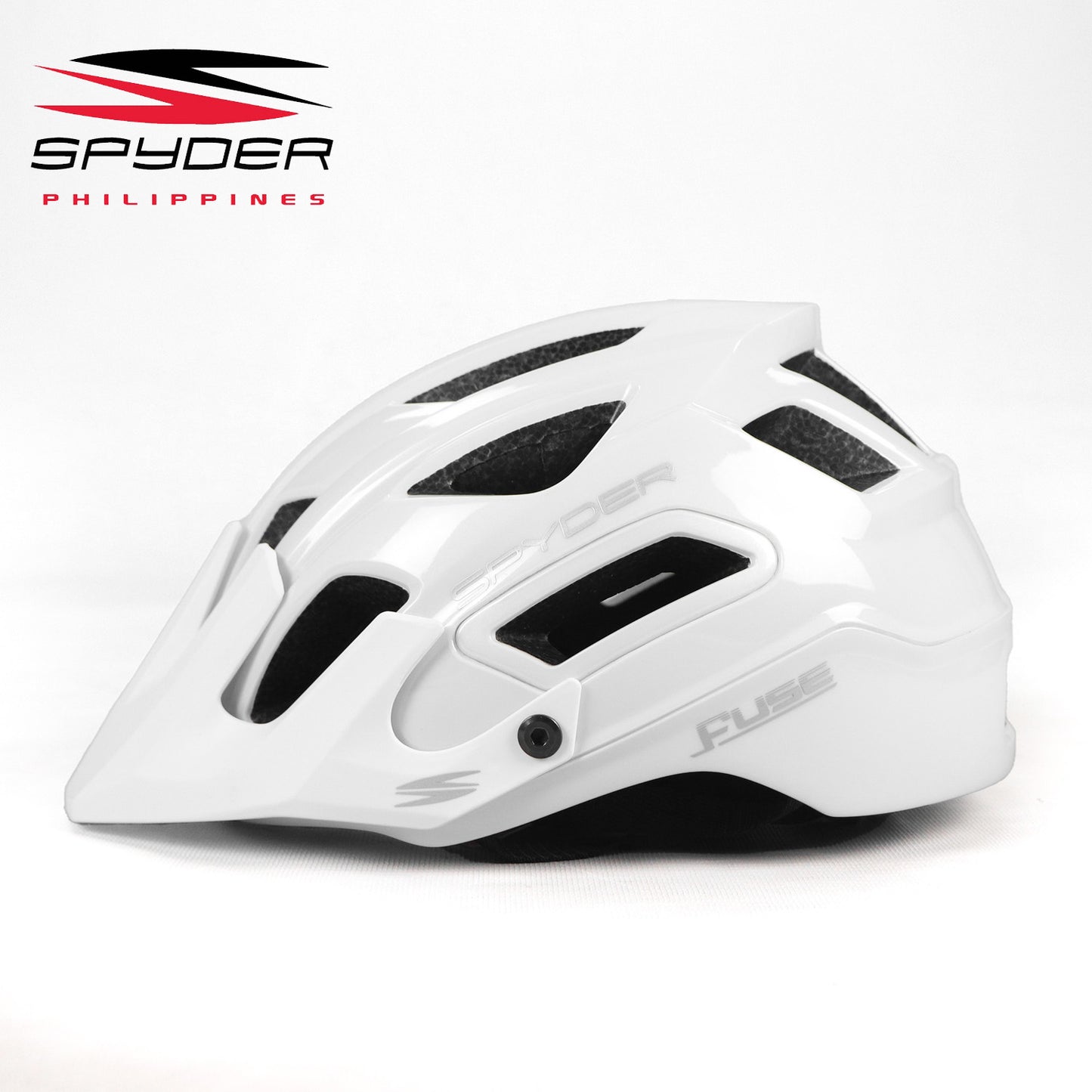 Spyder FUSE All-Mountain / Trail MTB Helmet - Pearl White