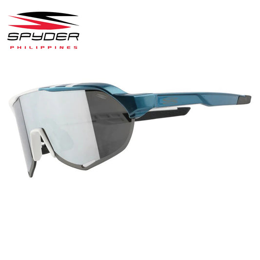 Spyder Tarmac (PCM) Polycarbonate Mirrored Performance Eyewear - 8S111 Shiny White/Blue