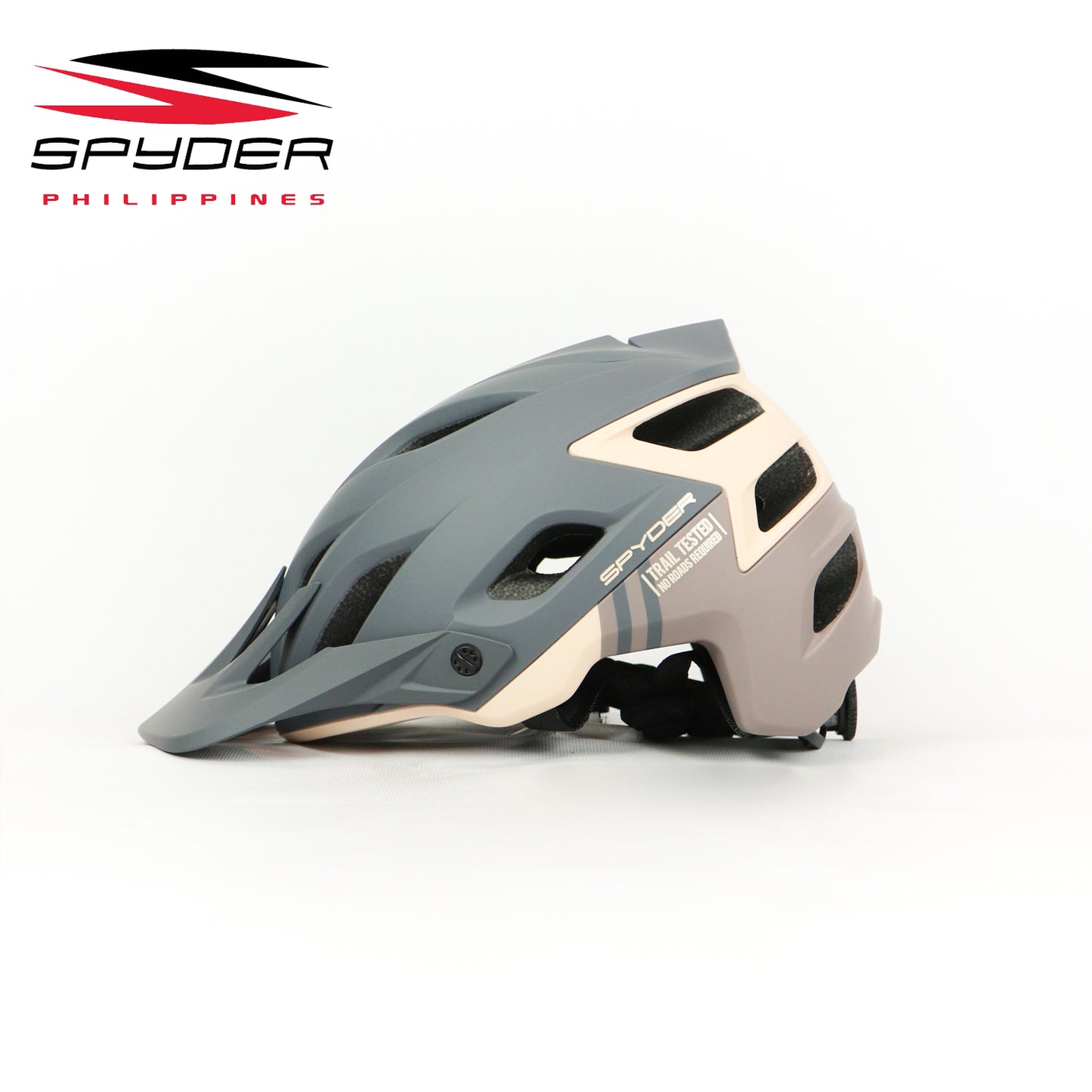 Spyder SpinTech MTB Bike Helmet with MagLock Ultra-Lightweight - Gray/Sand