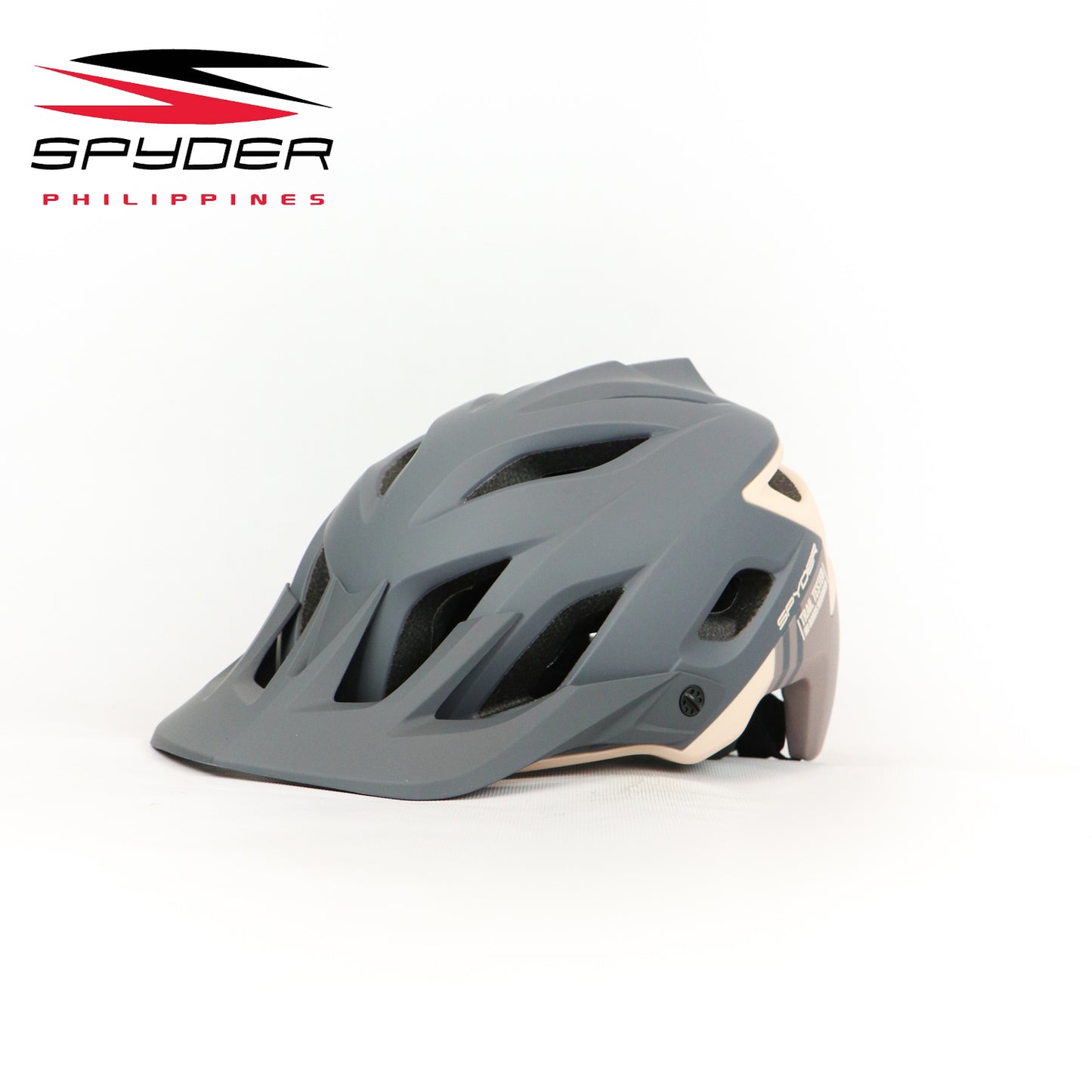 Spyder SpinTech MTB Bike Helmet with MagLock Ultra-Lightweight - Gray/Sand