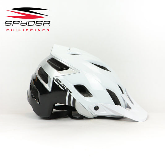 Spyder SpinTech MTB Bike Helmet with MagLock Ultra-Lightweight - White/Black