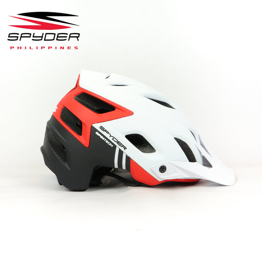 Spyder SpinTech MTB Bike Helmet with MagLock Ultra-Lightweight - White/Red