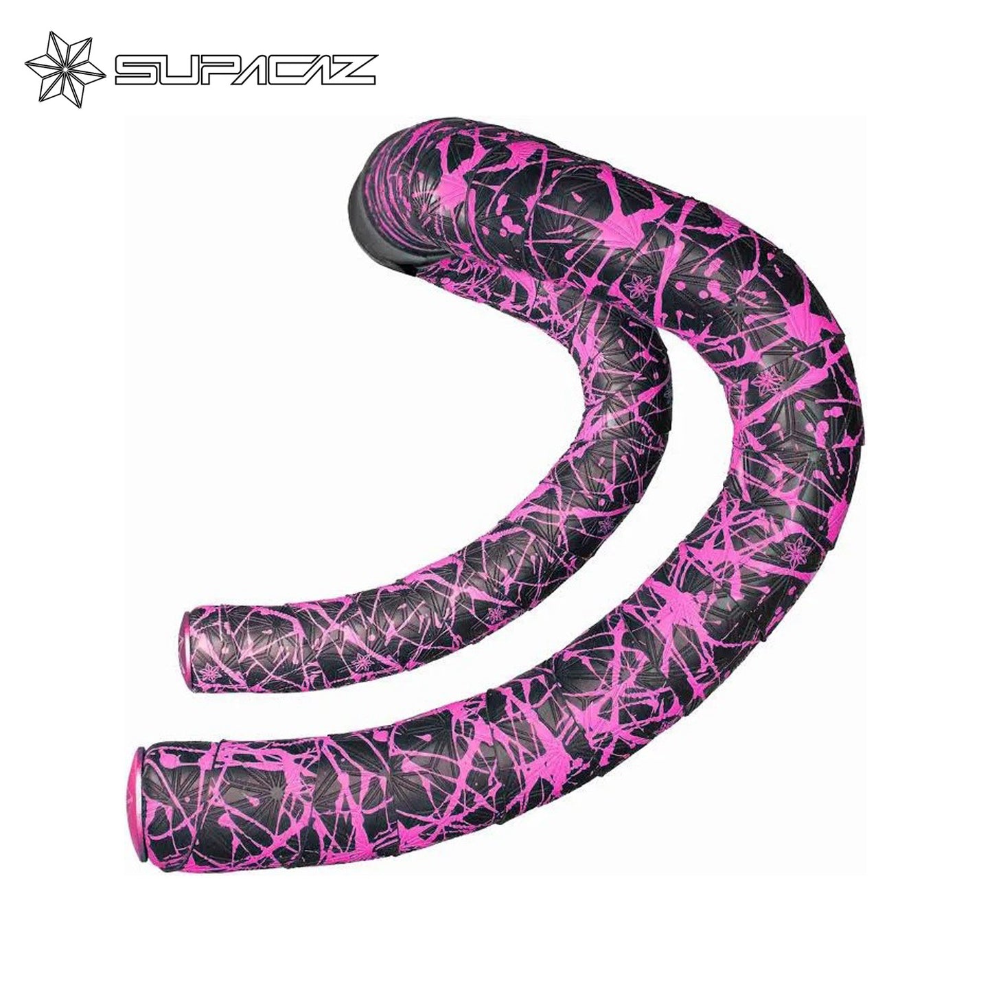 Supacaz Super Sticky Kush Splat Bar Tape - Neon Pink