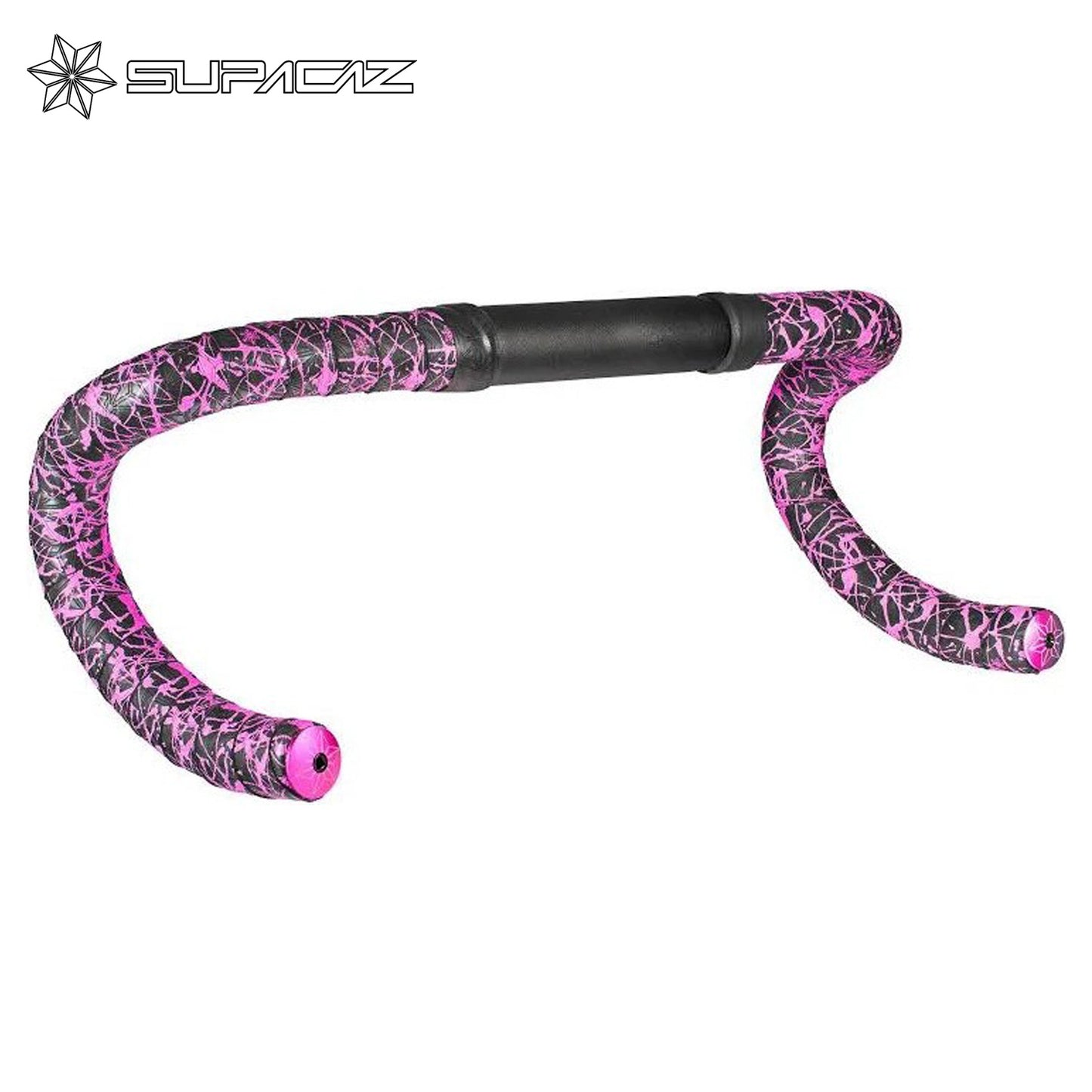 Supacaz Super Sticky Kush Splat Bar Tape - Neon Pink