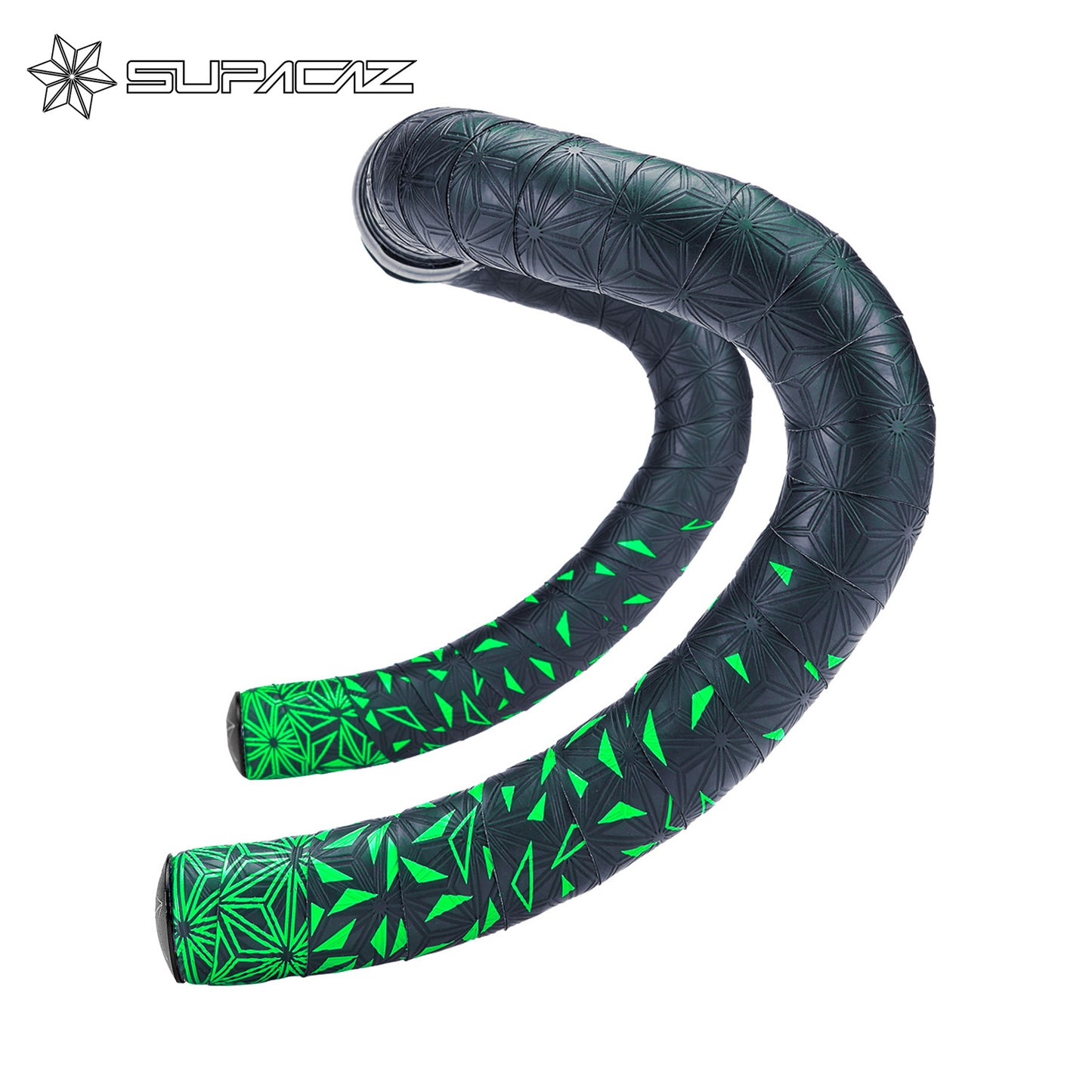 Supacaz Super Sticky Kush Star Fade Bar Tape - Neon Green