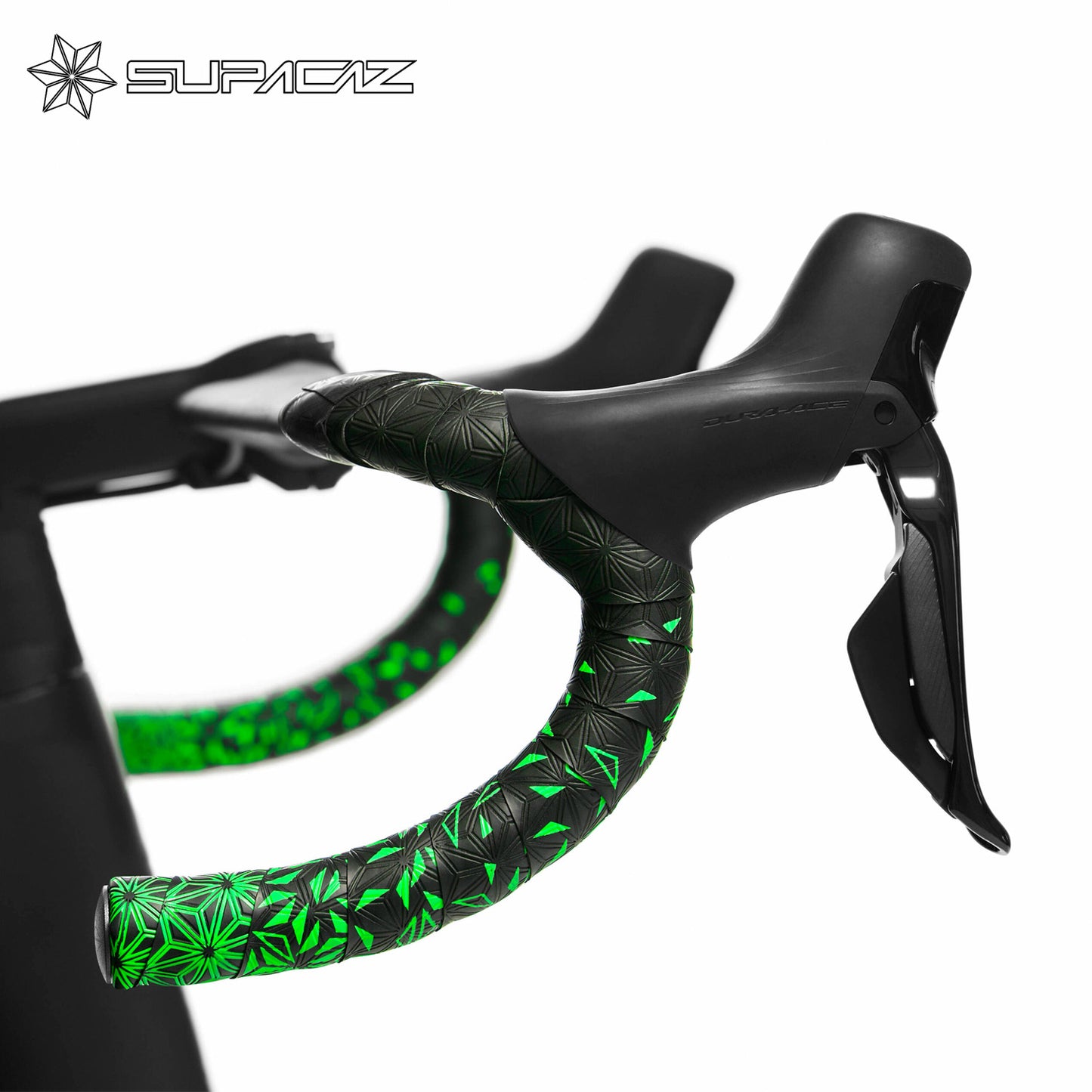 Supacaz Super Sticky Kush Star Fade Bar Tape - Neon Green