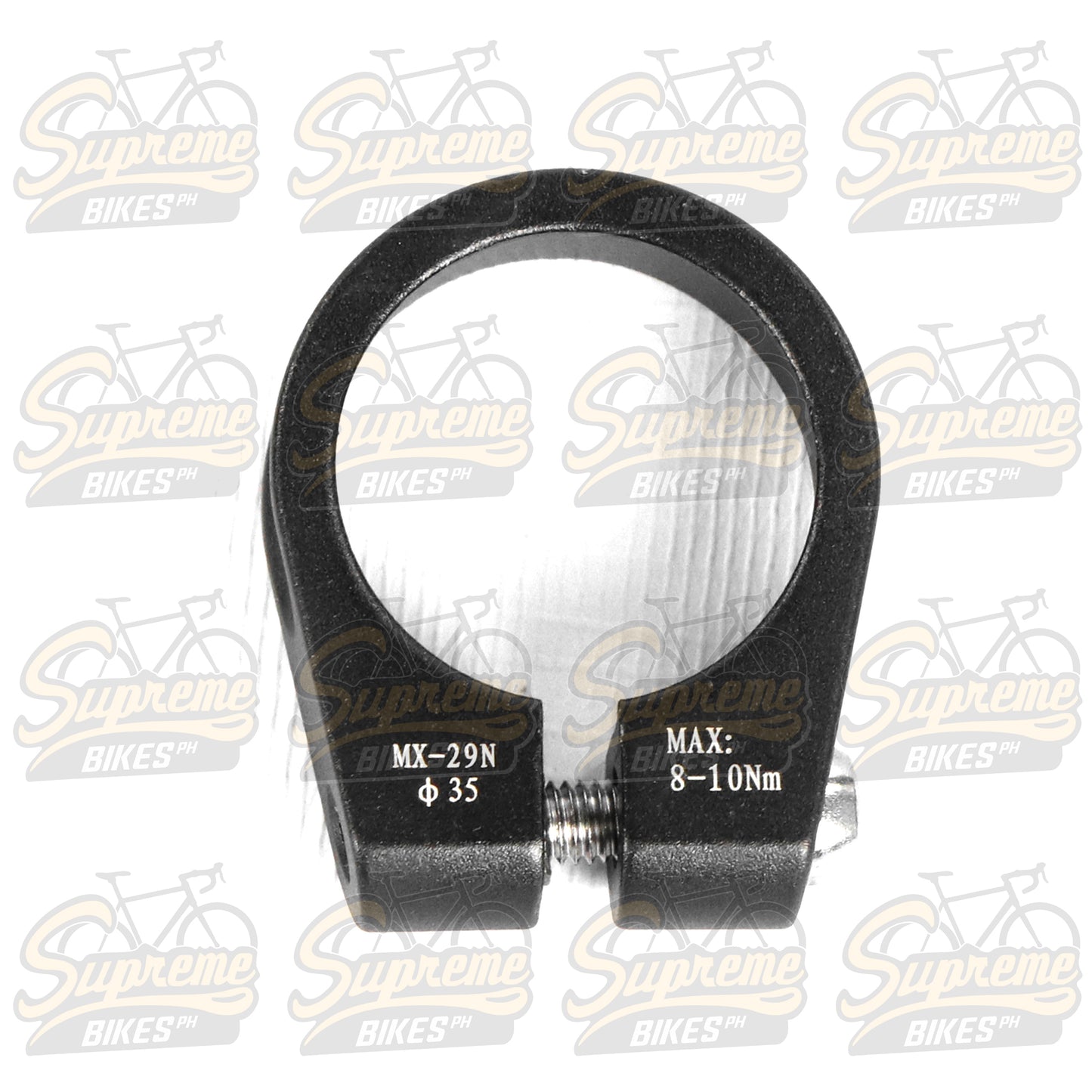 Traction C-29 Aluminum Seatpost Clamp, Bolt Type - Black