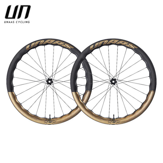 UNAAS HARD2 D50 Disc Brake Wheelset - UD Glossy Gold