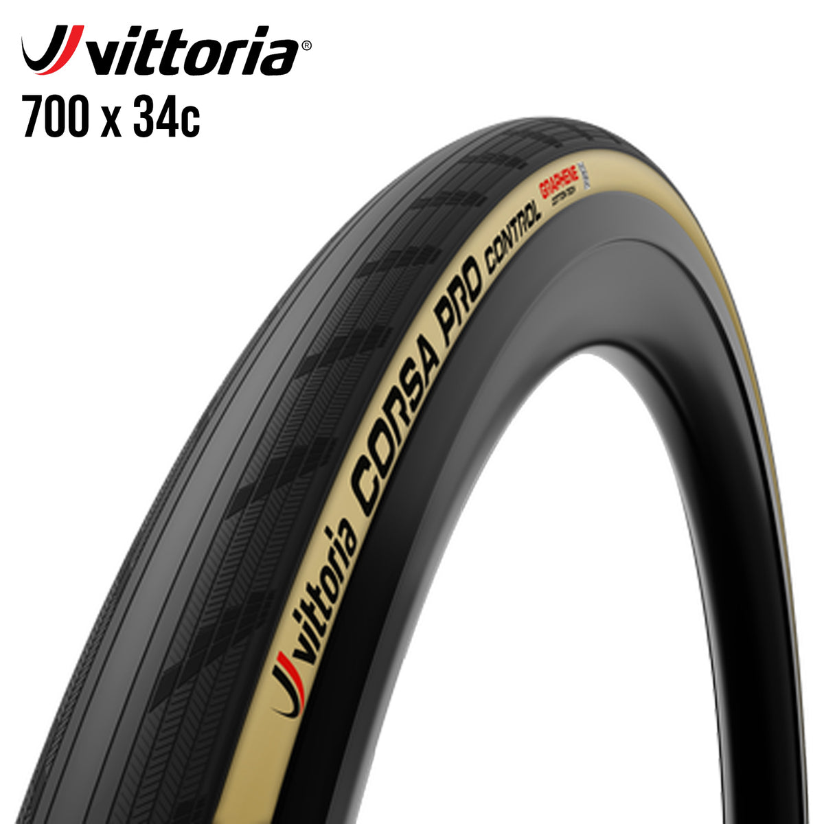 Vittoria Corsa Pro Control Tubeless TLR Bike Tire - Tan
