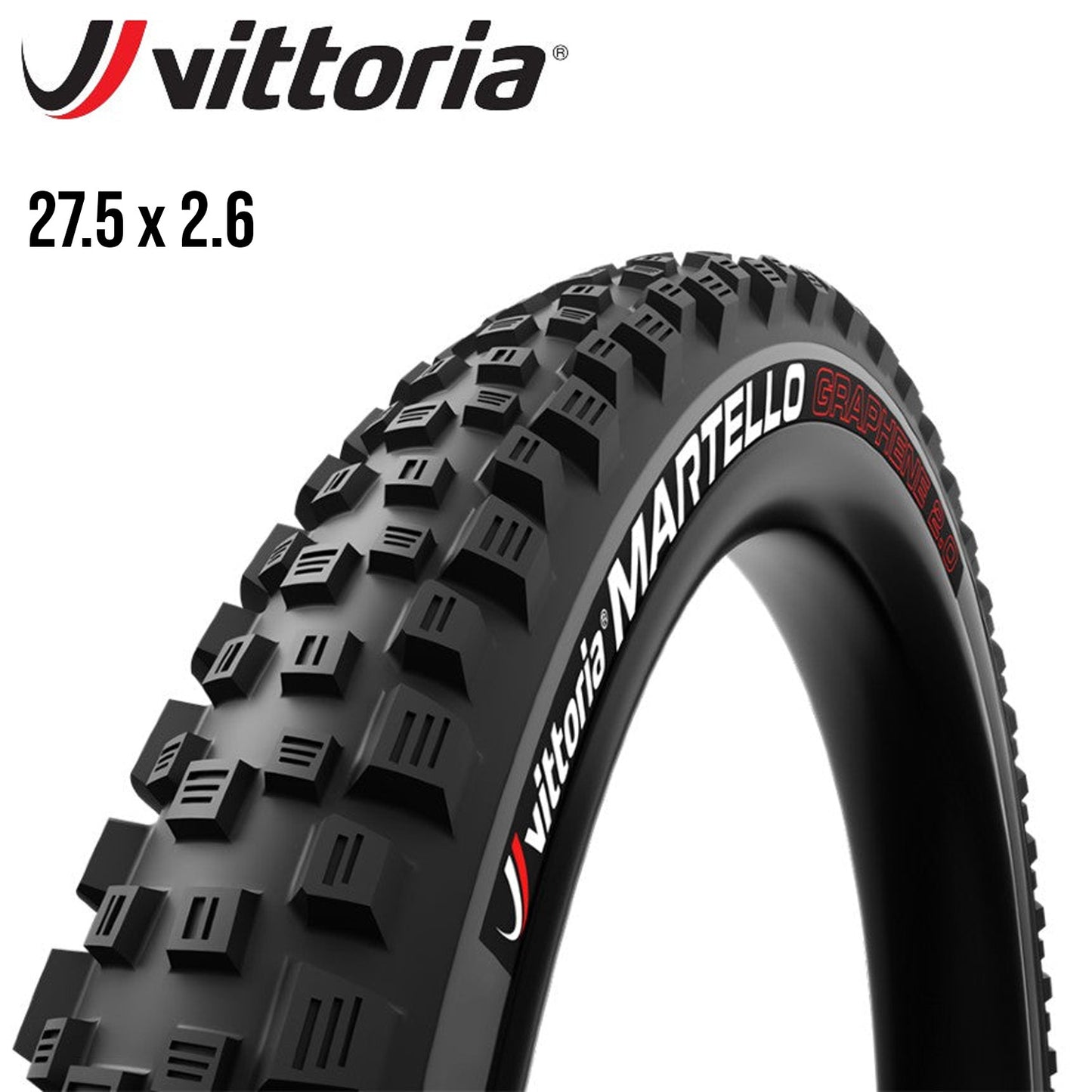 Vittoria Martello MTB Enduro Tire 27.5 Tubeless 2PLY - Black