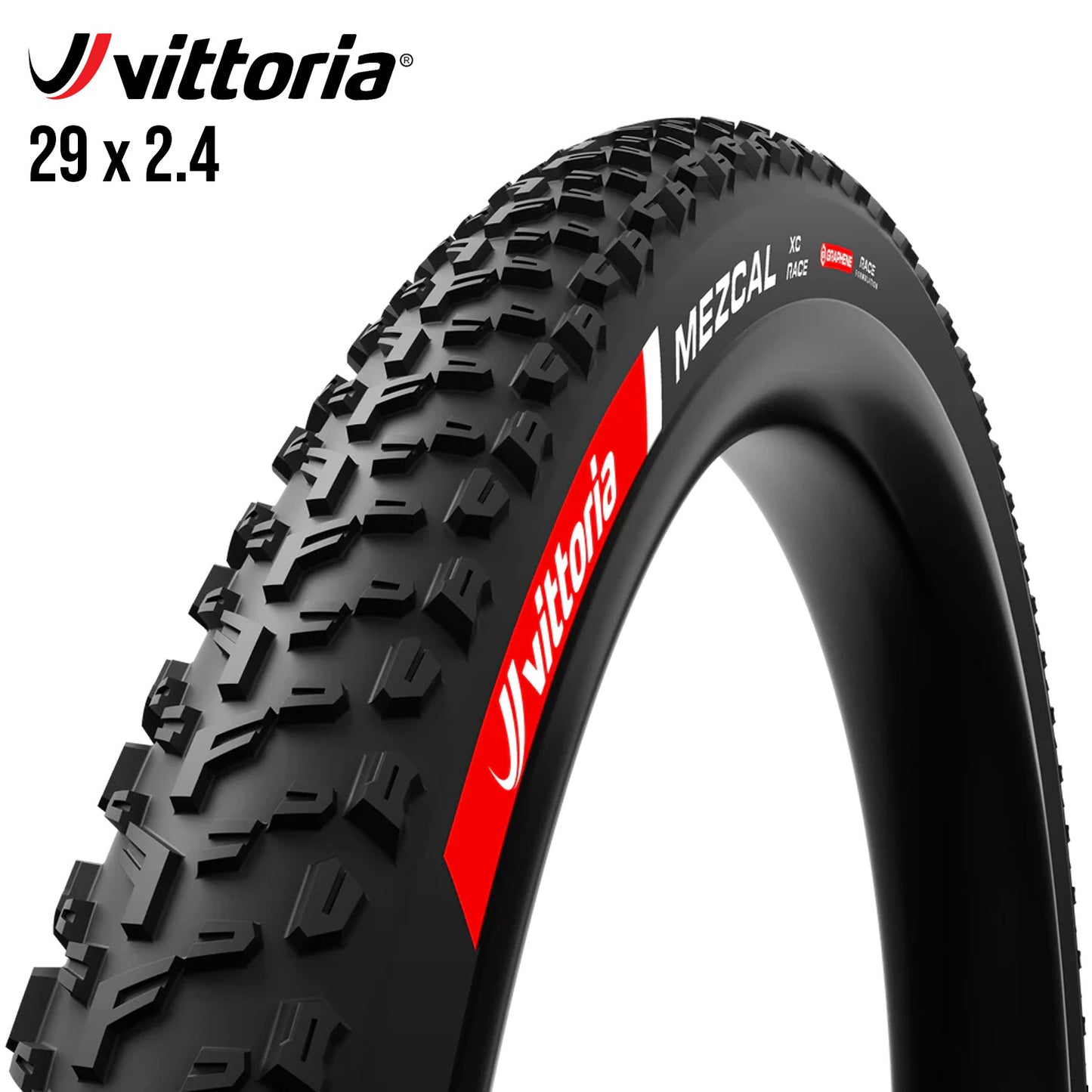 Vittoria Mezcal MTB XC Race Tubeless-Ready Tire Graphene + Silica 29er - Black