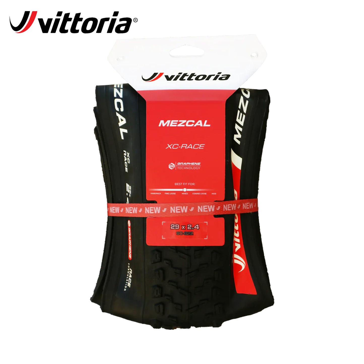 Vittoria Mezcal MTB XC Race Tubeless-Ready Tire Graphene + Silica 29er - Black