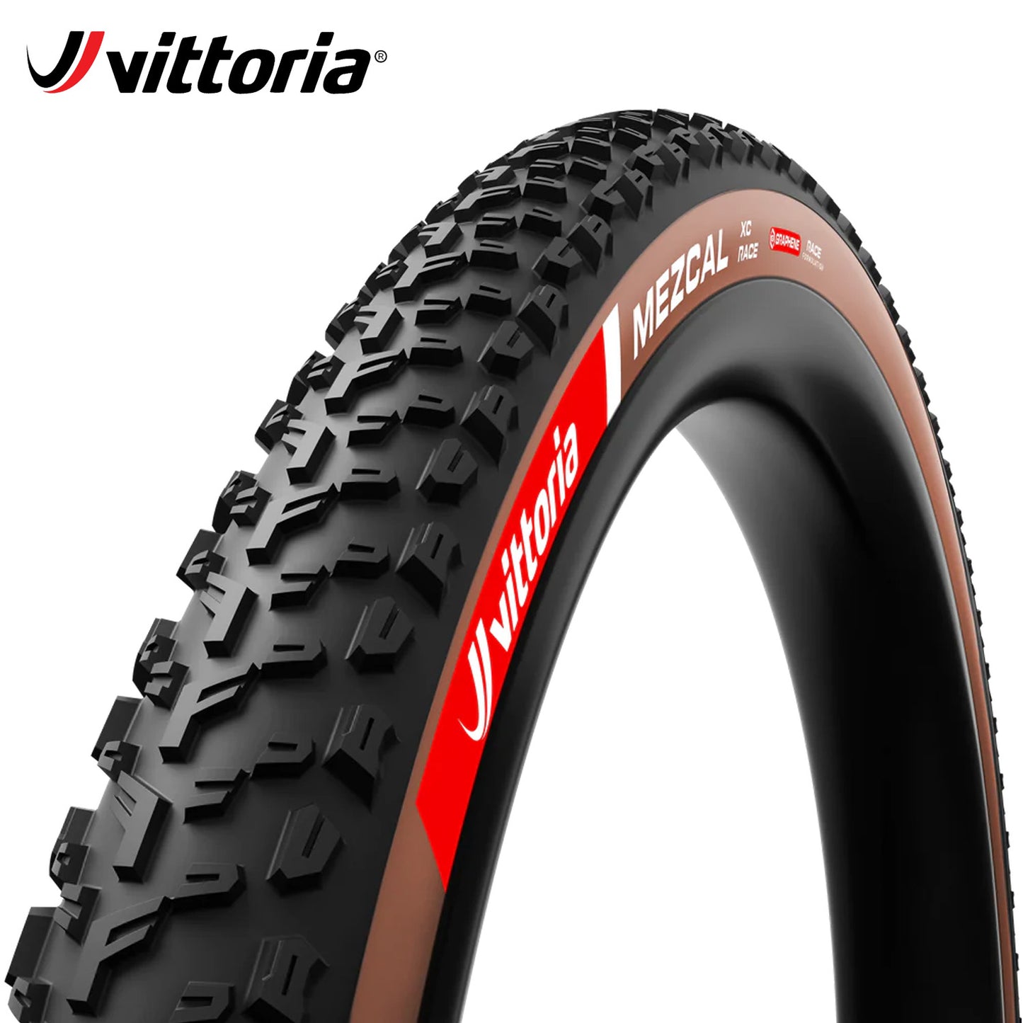 Vittoria Mezcal MTB XC Race Tubeless-Ready Tire Graphene + Silica 29er - Brown Wall