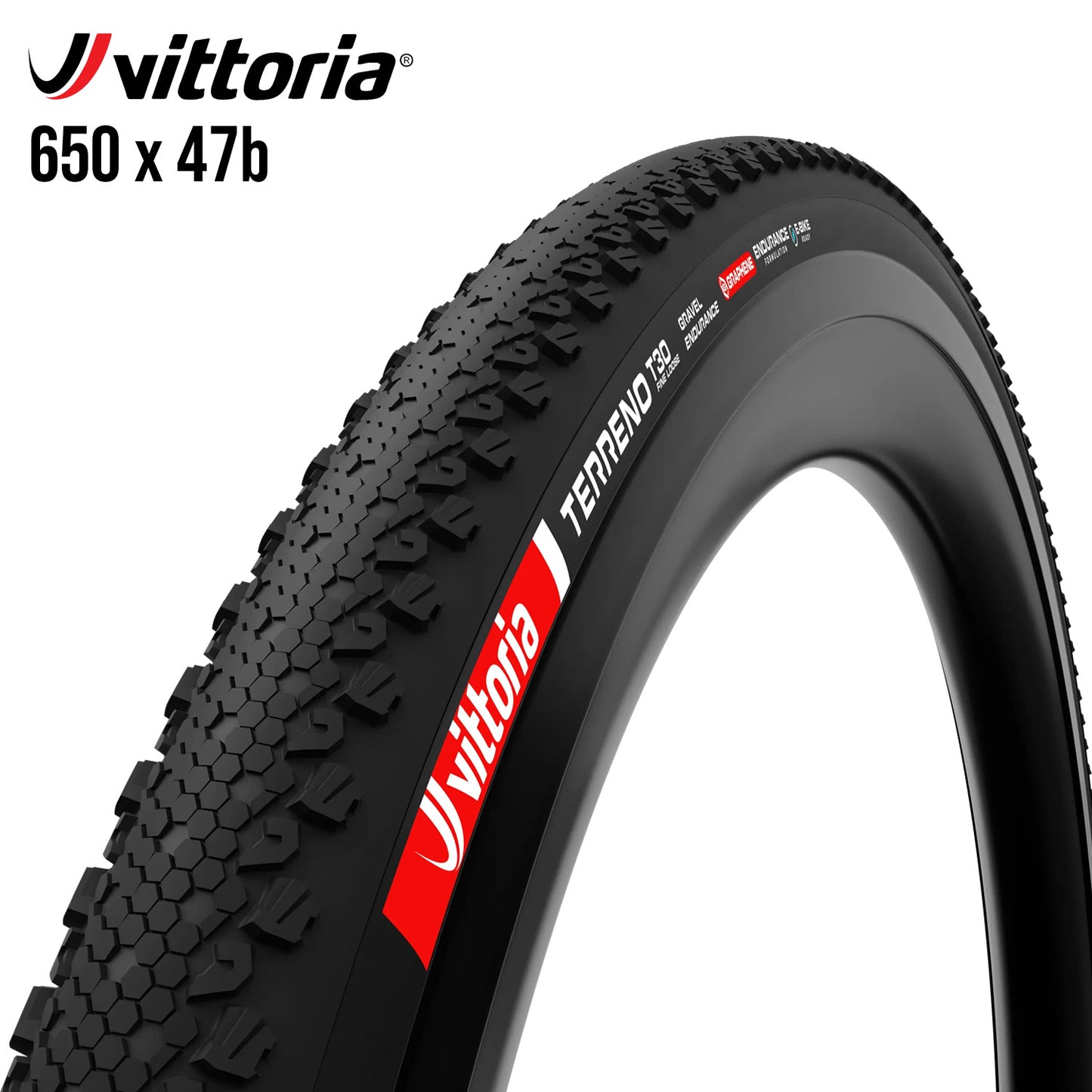 Vittoria Terreno T30 Fine Loose Gravel Endurance Tubeless-Ready Tire 650b - Black