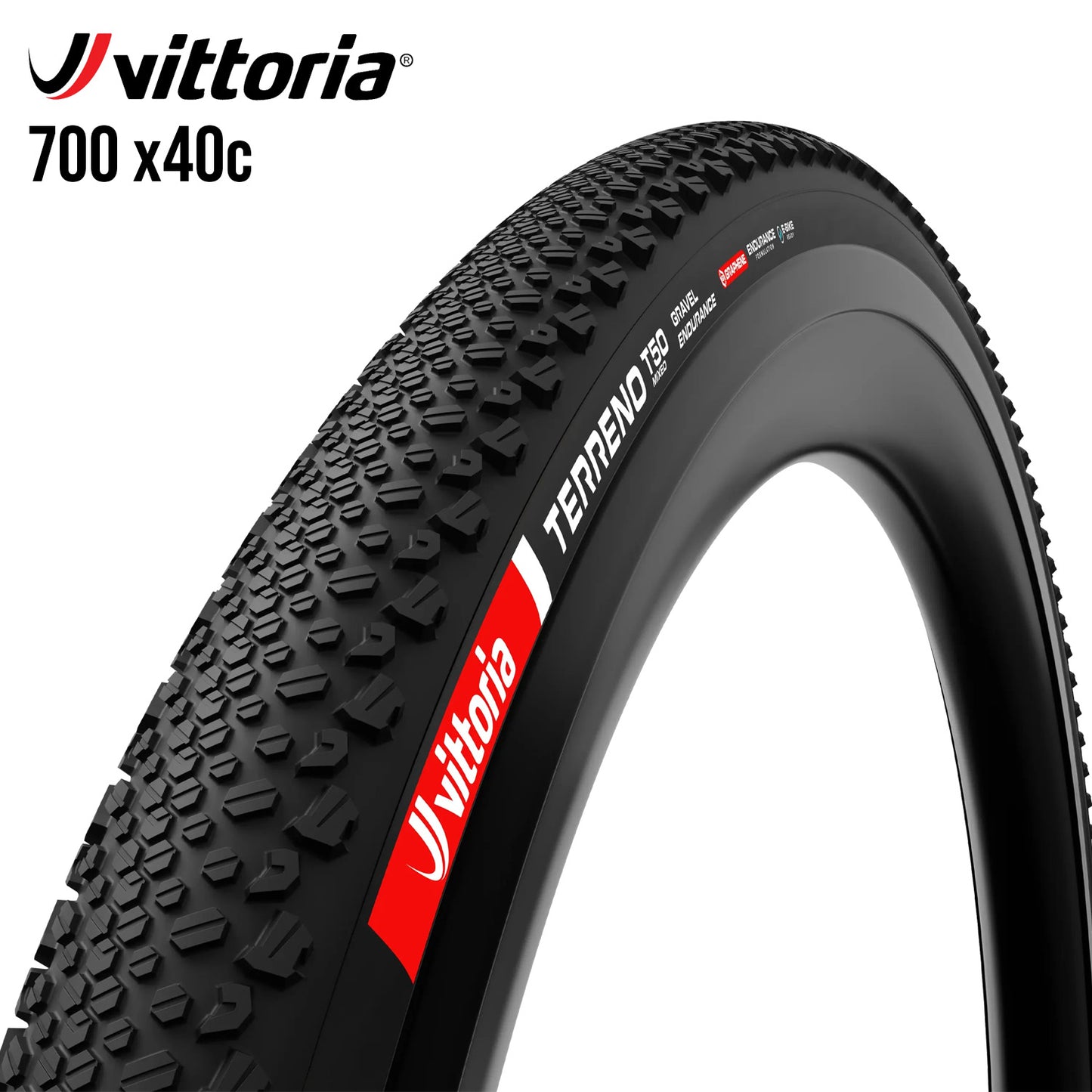 Vittoria Terreno T50 Mixed Gravel Endurance Tubeless-Ready Tire 700c - Black