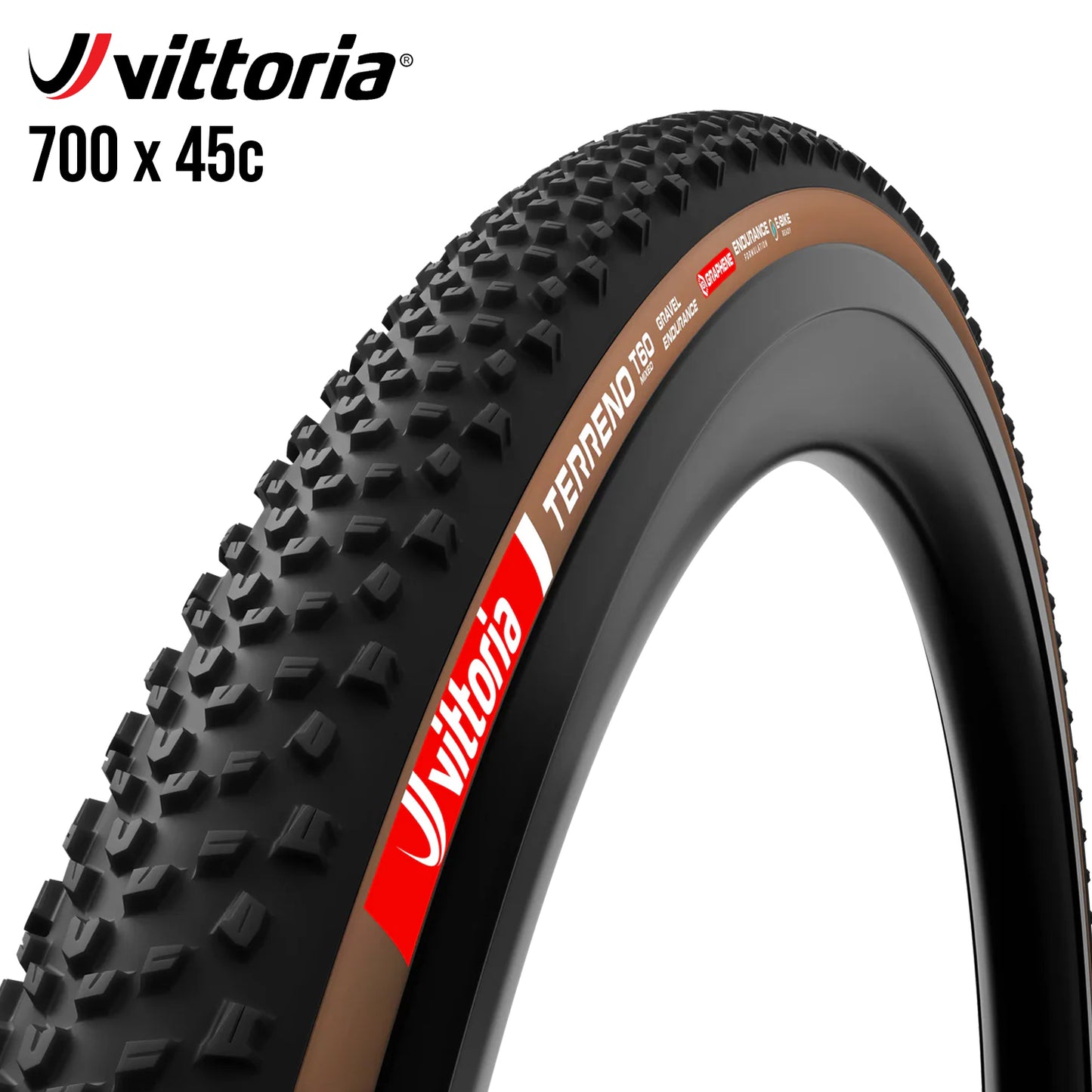 Vittoria Terreno T60 Mixed Gravel Endurance Tubeless-Ready Tire 700c - Tan