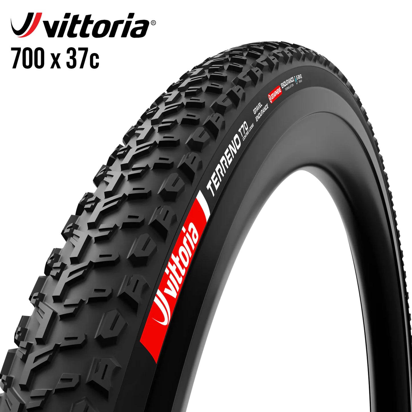 Vittoria Terreno T70 Coarse Loose Gravel Endurance Tubeless-Ready Tire 700c - Black