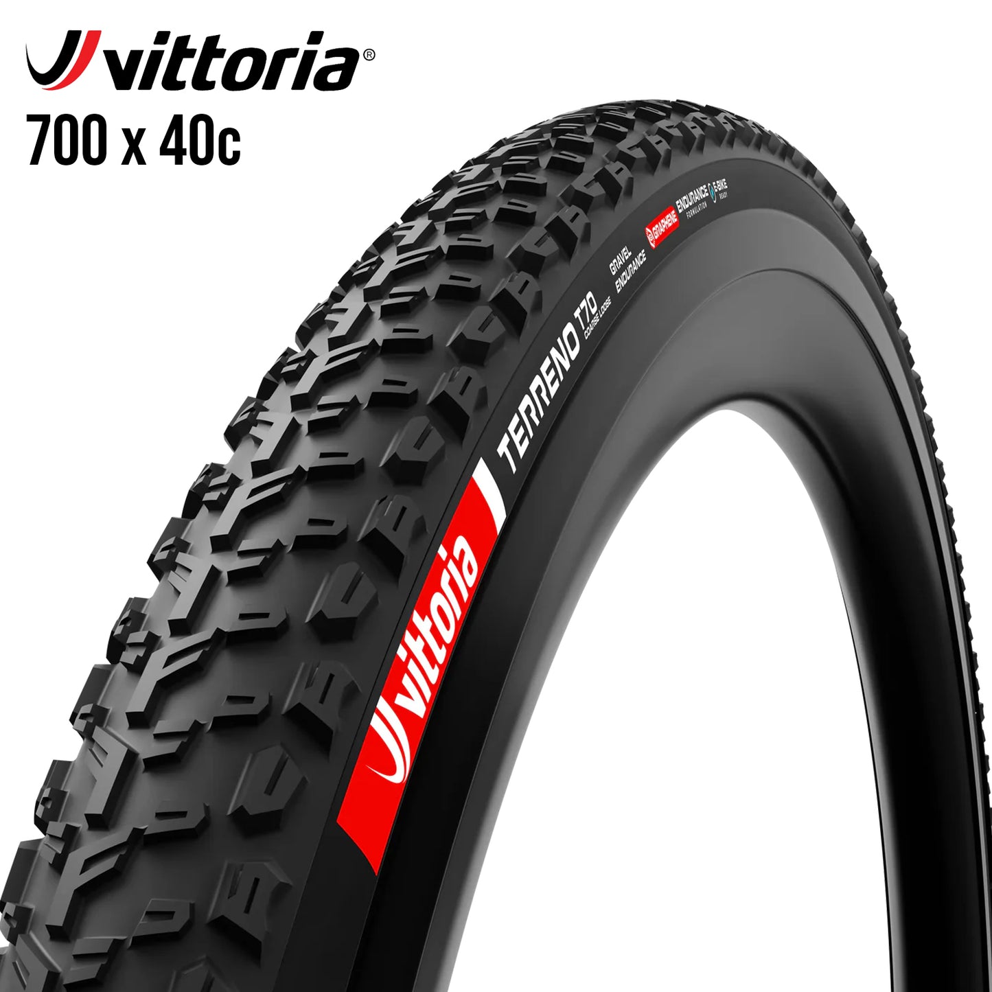 Vittoria Terreno T70 Coarse Loose Gravel Endurance Tubeless-Ready Tire 700c - Black