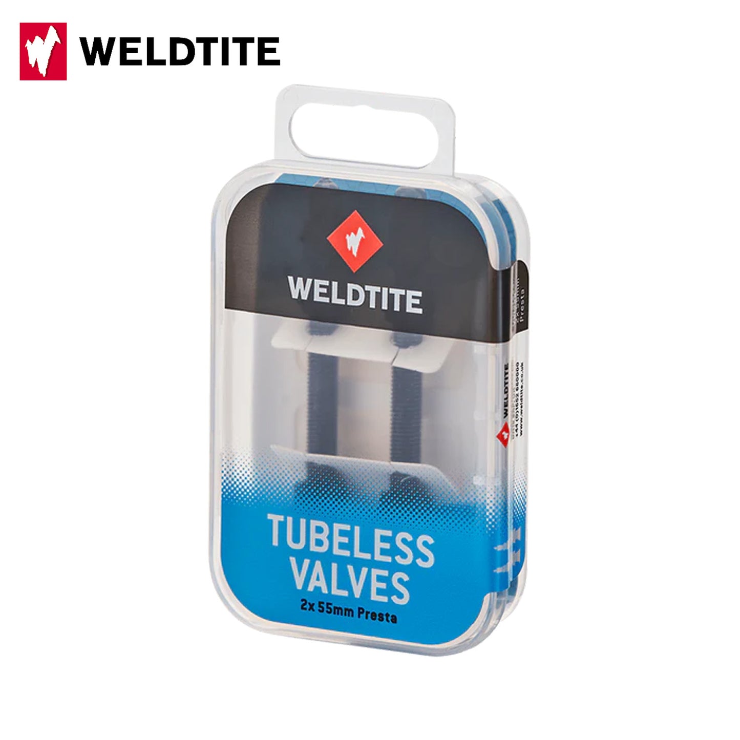 Weldtite Tubeless Valve Kit 2 x 55mm Presta