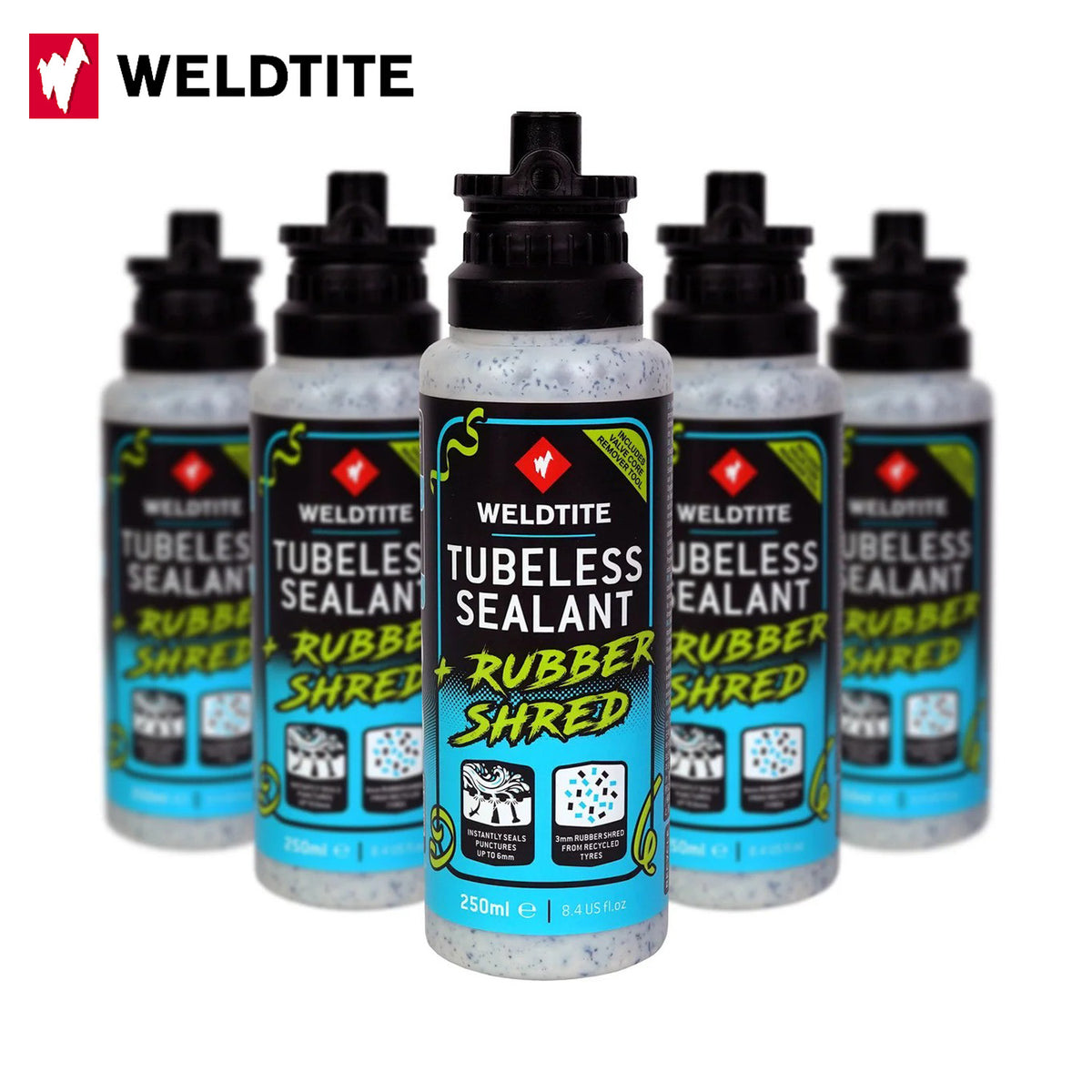 Weldtite Tubeless Sealant + Rubber Shred 250mL