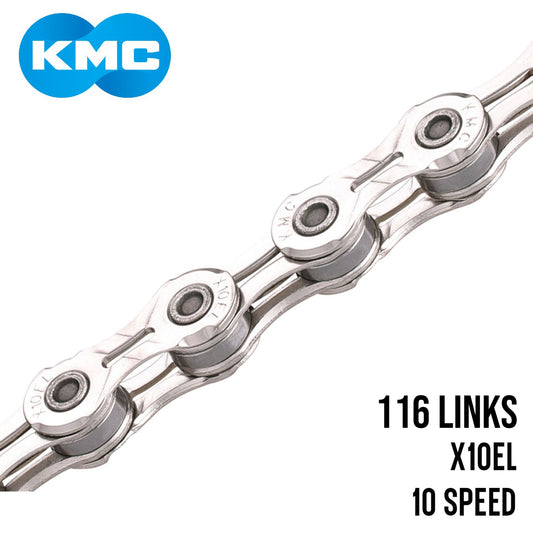 KMC X10EL Extra Light 10-Speed Bike Chain 116 Links - Silver