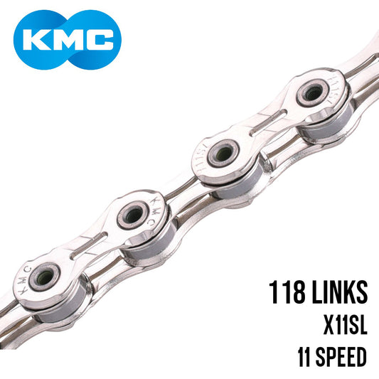 KMC X11SL Super Light 11-Speed Bike Chain 118 Links - Silver