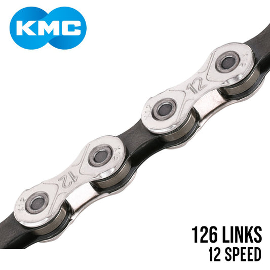 KMC X12 12-Speed Bike Chain 126 Links - Silver / Black