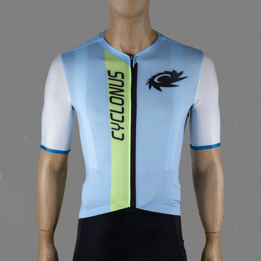 Cyclonus Breakaway Retro Cycling Jersey - Lime