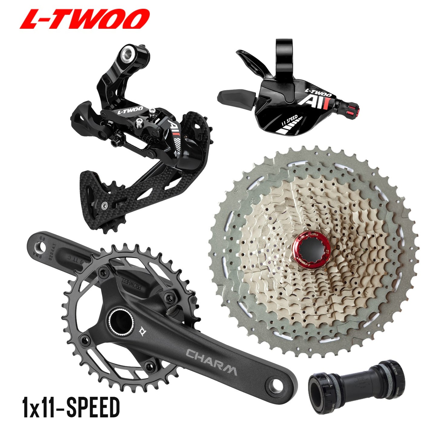 LTWOO A11 11-Speed MTB Upkit Groupset 1by Carbon Fibre Cage 11-50T w/ BB