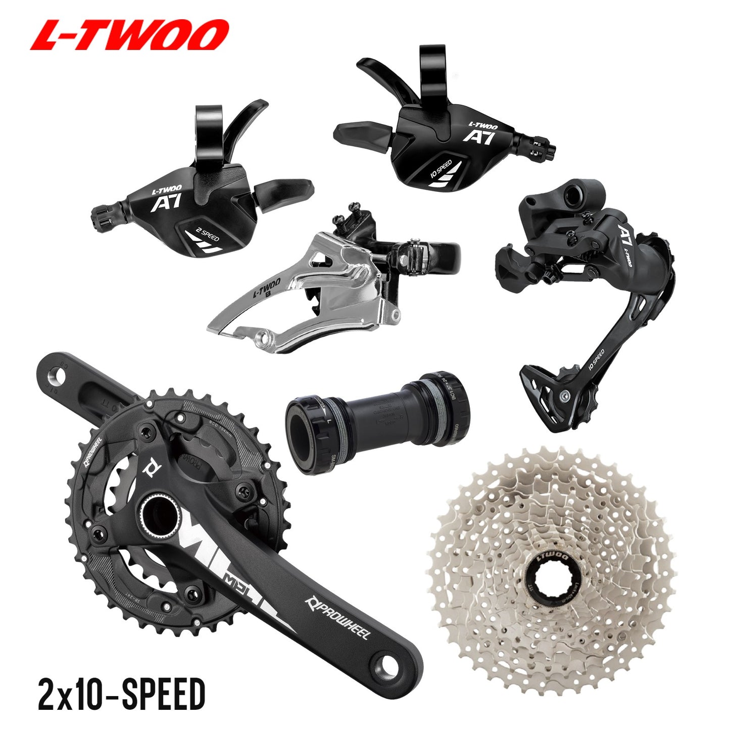 LTWOO A7 2x10-Speed MTB Upkit Groupset 2by 36/22 11-36T w/ BB – Supreme  Bikes PH