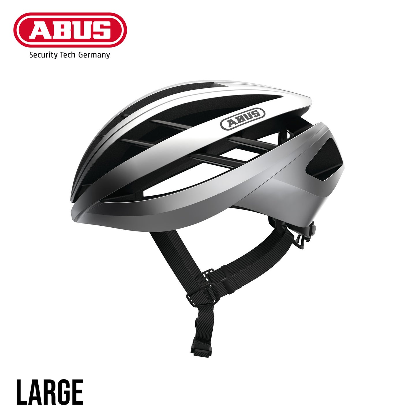 ABUS Road Helmet Aventor Bike Helmet - Gleam Silver