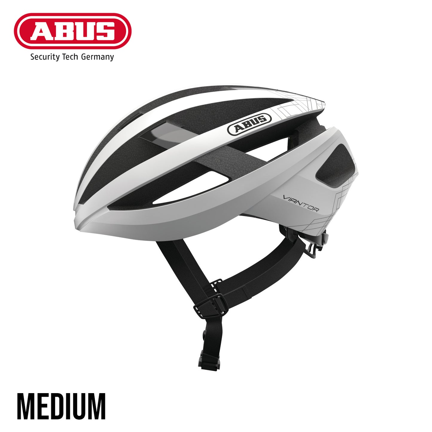 ABUS Road Helmet Viantor Bike Helmet - Polar White