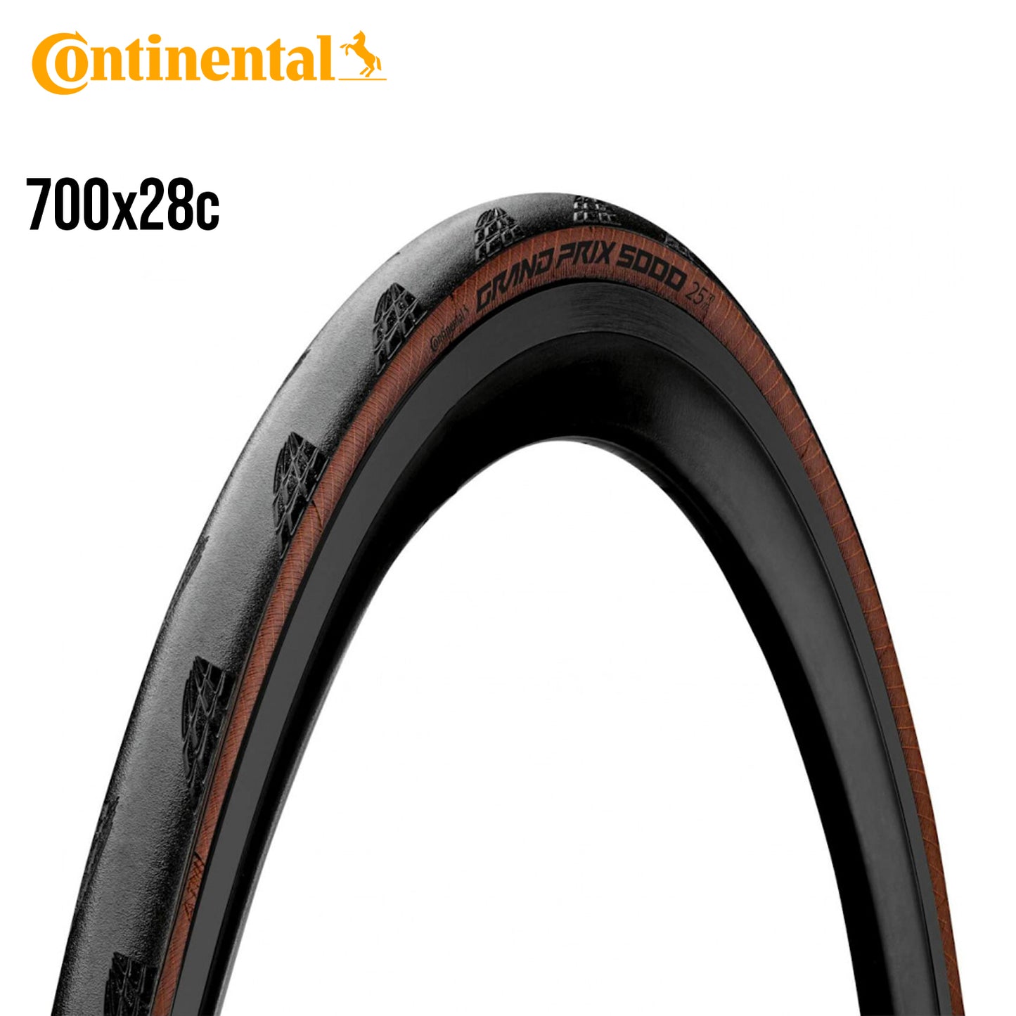 Continental Grand Prix 5000 (GP5000) Road Bike Tire Black Chili - Tan Wall