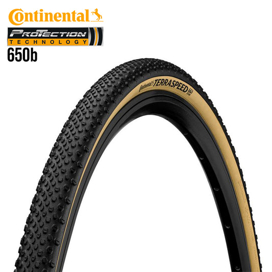 Continental Terra Speed Fast-Rolling Premium Gravel Bike Tire ProTection - Cream Wall