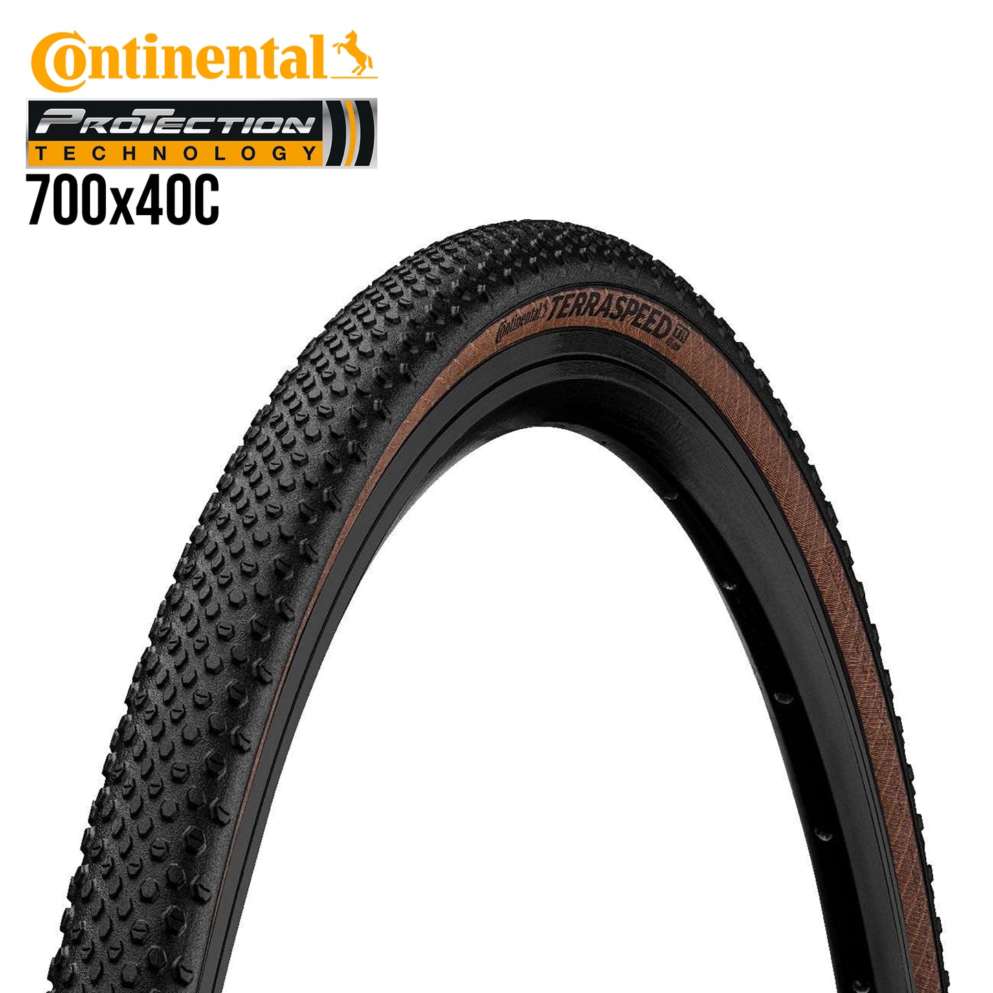 Continental Terra Trail Gravel Tire Tubeless Ready ProTection 700c - Tan Wall