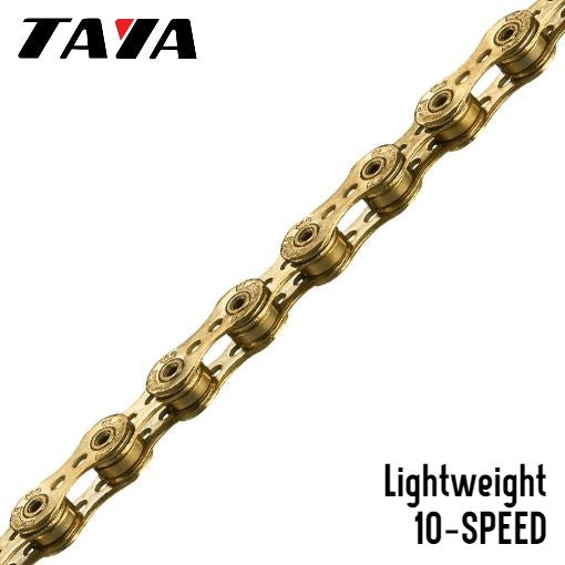 Taya DECA-101 UL Bike Chain 10-Speed Lightweight 116 Links - Gold