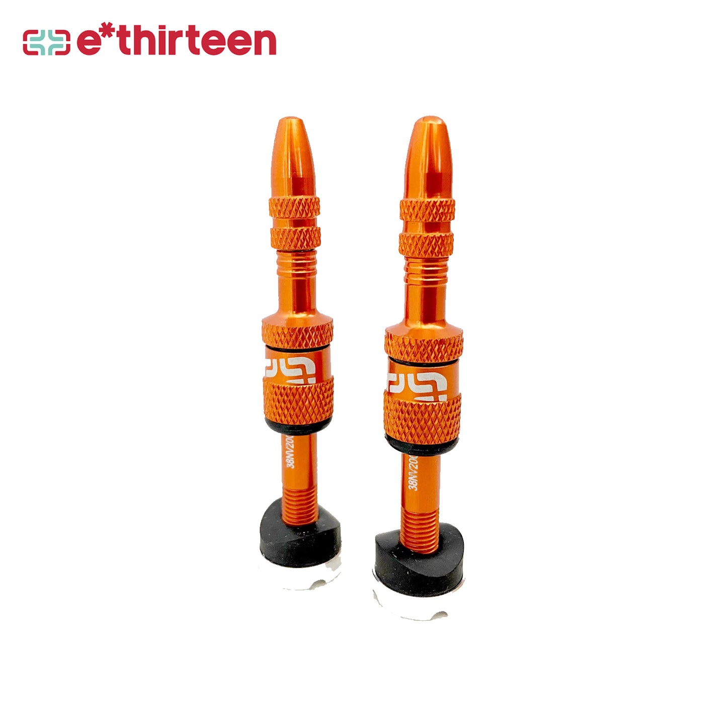 e*Thirteen Tubeless Valve Quick Fill Blk (23-31mm Rim) - Naranja