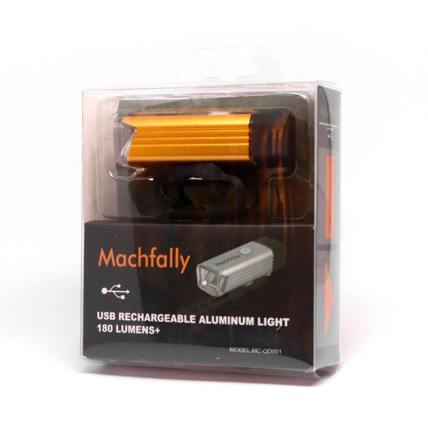 Machfally Front Light 180 Lumens Rechargeable - Silver
