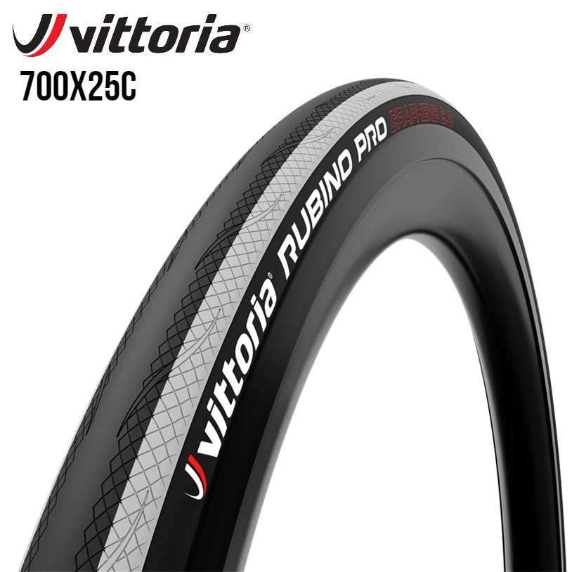 Vittoria Rubino Pro All-Rounder Road Bike Tire Graphene (Folding) - White