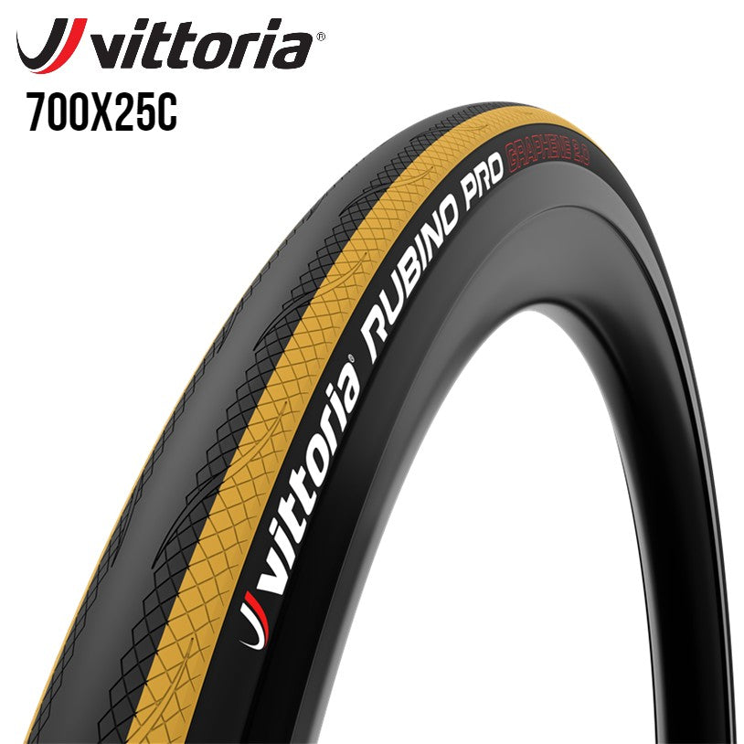 Vittoria Rubino Pro All-Rounder Road Bike Tire Graphene (Folding) - Yellow