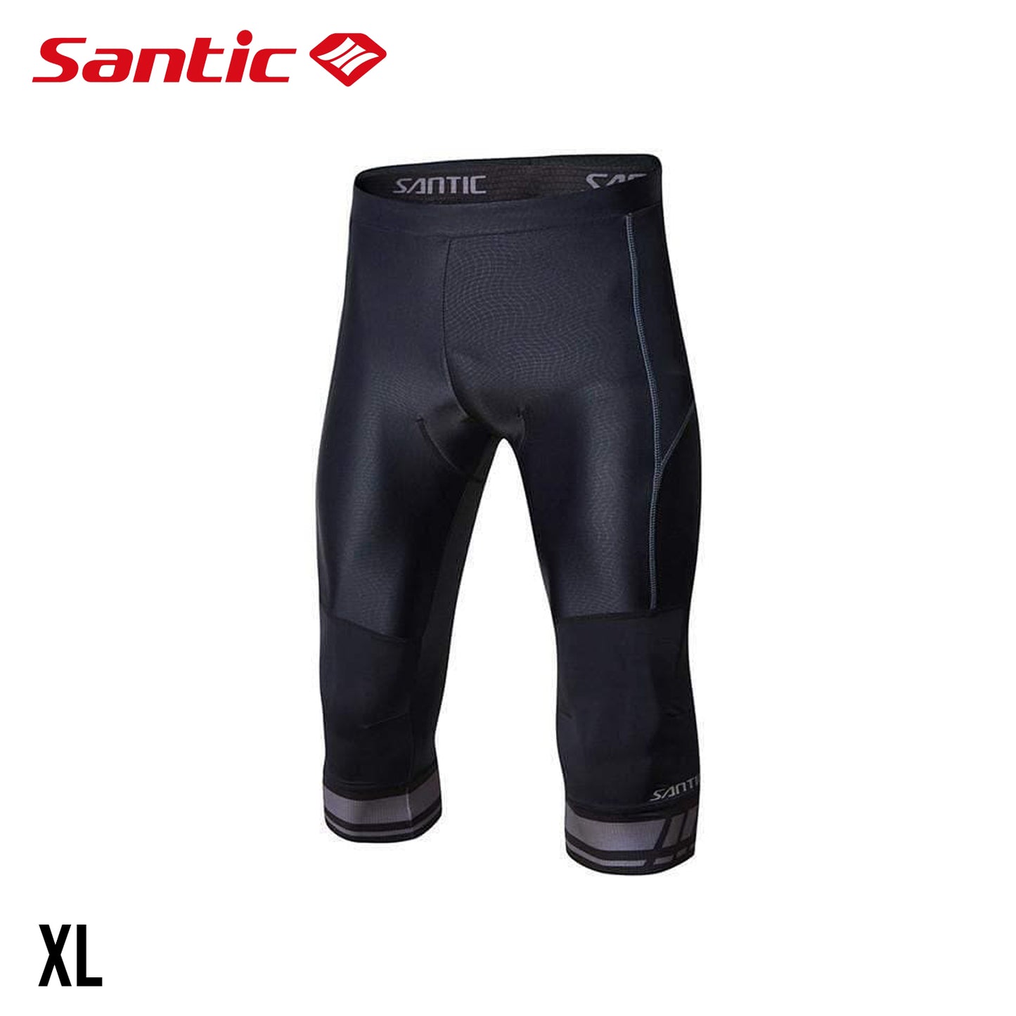 Santic Grayscale Men's Spring Summer 3/4 Cycling Tights - Black