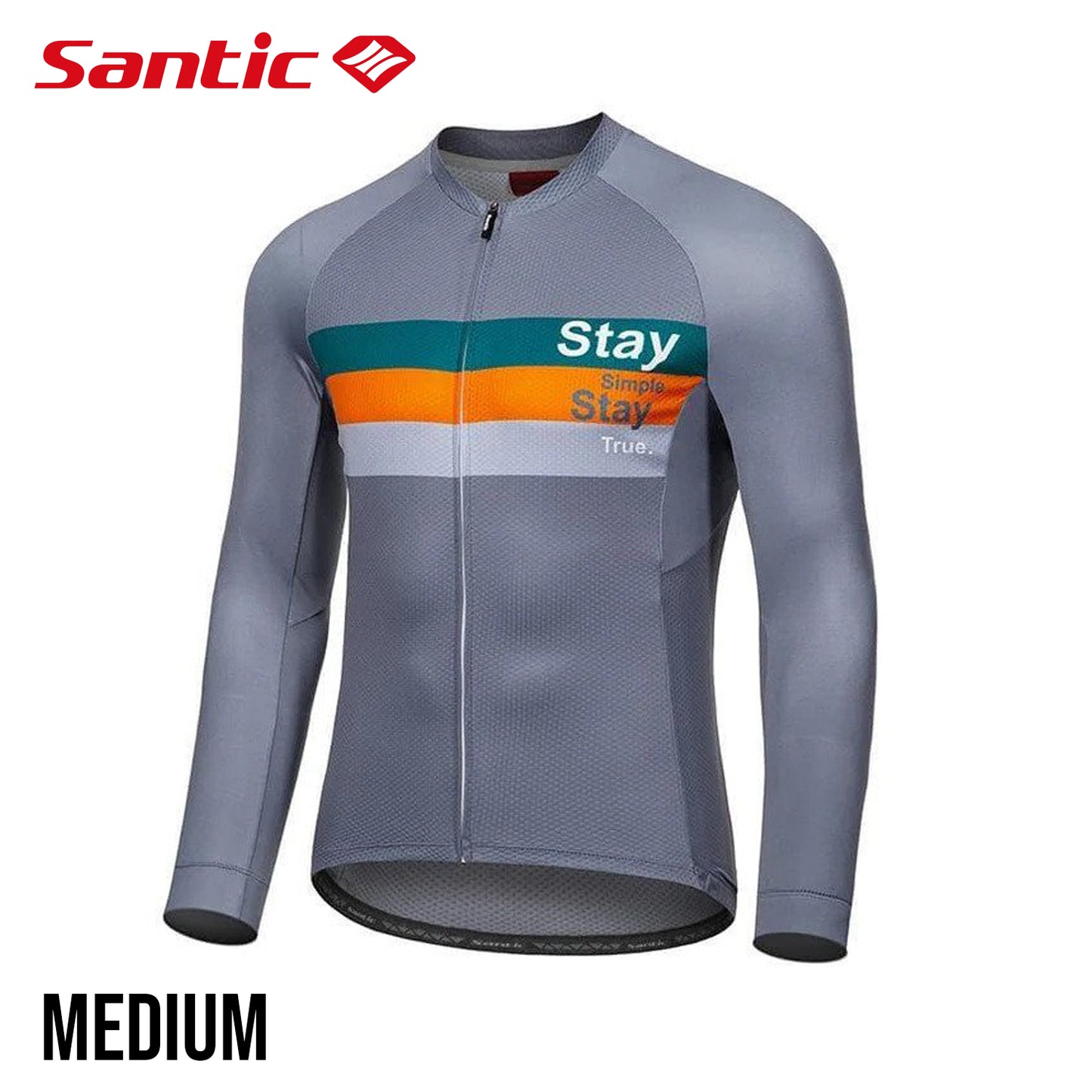Santic Siyo Men's Long Sleeve Spring Summer Jersey - Gray