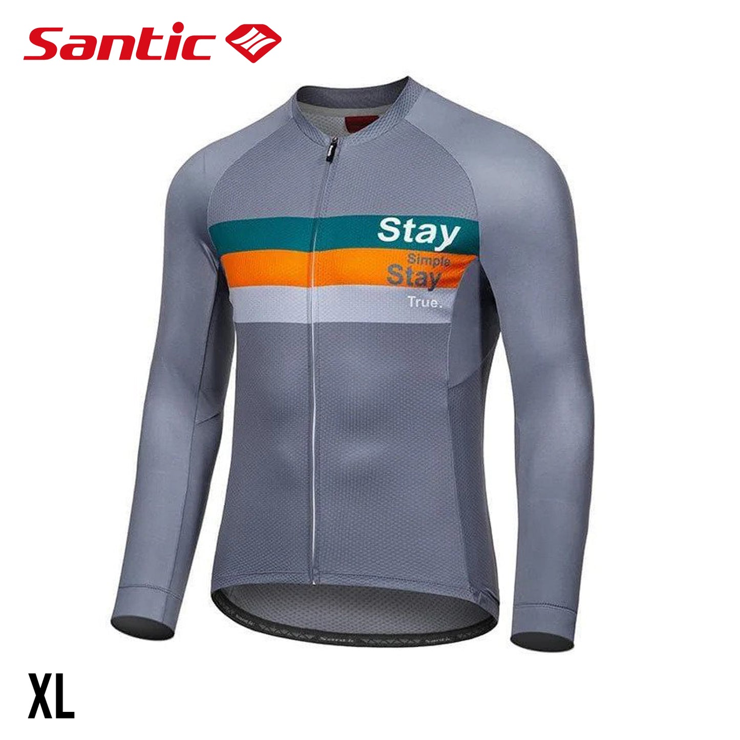 Santic Siyo Men's Long Sleeve Spring Summer Jersey - Gray