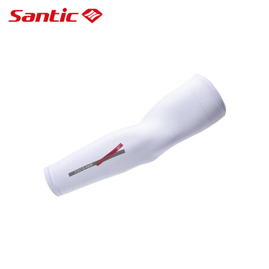 Santic Canty UPF 50+ Light Arm Sleeves - White
